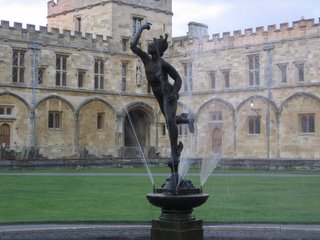 Statue of Hermes in the Christ Church main quad