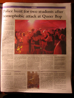 Costumed people dancing, Queer Bop, Wadham College, Oxford