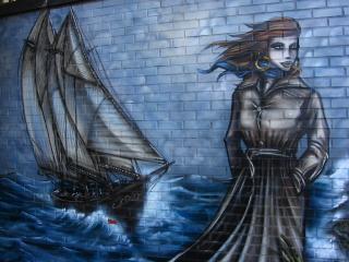 Sailing ship graffiti