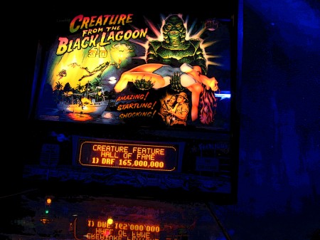 Black lagoon pinball machine