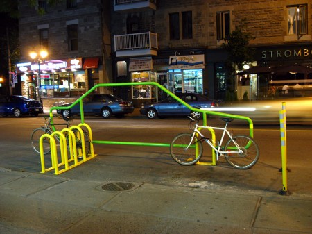 Bicycle parking spot, Montreal