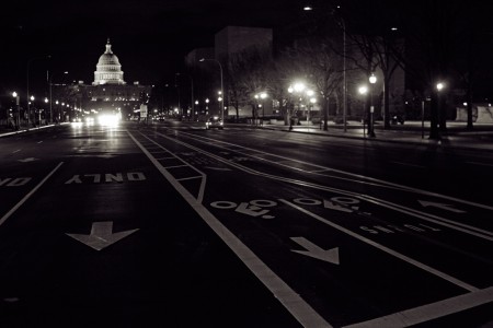 Bike lanes on Pennsylvania Avenue, Washington D.C
