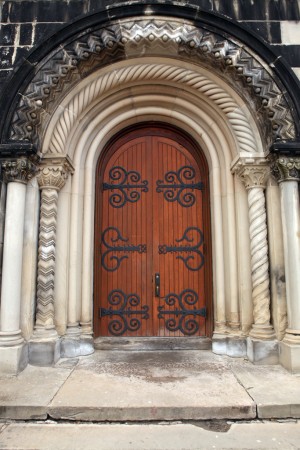 Door at University College, University of Toronto