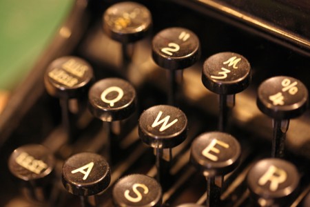 Old typewriter keys