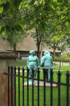 Statue near Victoria University