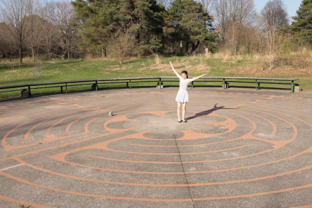 Clara Steinhagen in the High Park labyrinth