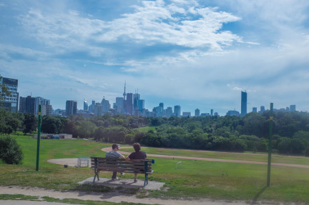 Downtown Toronto, across the Don Valley