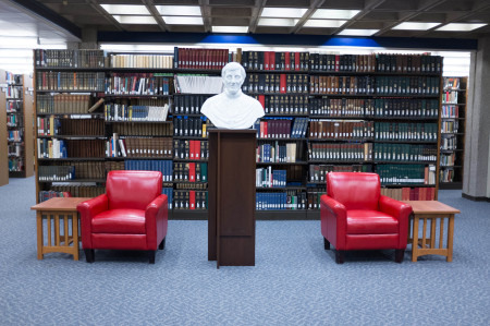 Bust in Kelly Library