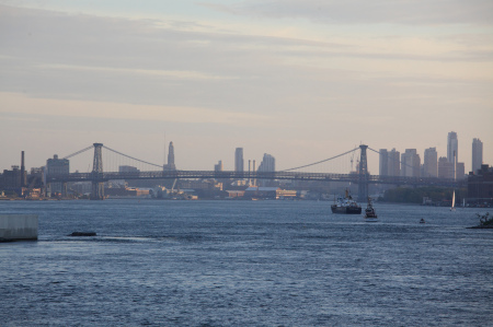 Looking south down the East River