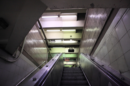 Subway escalator