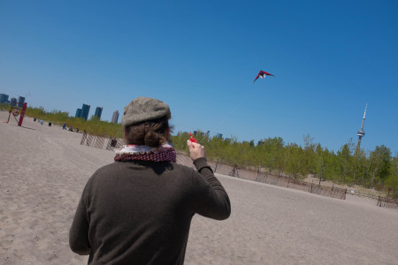 Two-string kite and CN Tower