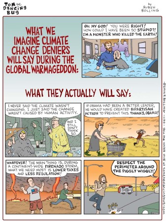Tom the Dancing Bug - Climate change deniers comic